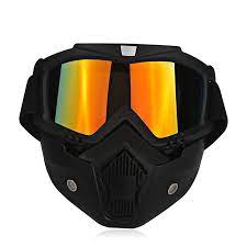 Ski Bike Motorcycle Face Mask Goggles Motocross Motorbike Motor Open Face Detachable Goggle Helmets Vintage Glasses Motorcycle Mask Motorcycle Face Mask Helmet