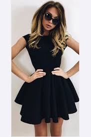 Cute A Line Homecoming Dresses Black Backless Short Prom Dresses Hcd29 Backless Homecoming Dresses Mini Prom Dresses Black Prom Dresses
