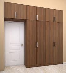 Edeline Four Door Hinged Wardrobe With Loft Designed In Mdf With African Walnut Foil Membrane By Cupboard Design Wardrobe Door Designs Wardrobe Interior Design