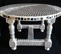 table basse ronde en mosaique de miroir meubles et rangements par passion mosaique mosaic table home decor decor