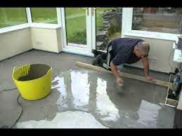 Time Lapse Of Self Leveling Floor Self Leveling Floor Flooring Painting Concrete