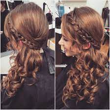 Side Swept Updo With Braid Done By Tara Tozzi Bridesmaid Hair Side Pageant Hair Side Braid Hairstyles