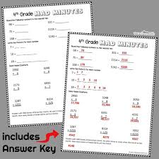 Once a day practice for proficiency. Free 4th Grade Math Worksheets