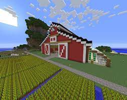 Here is a beautiful 2 story farm built by goldeneye33. Barn Minecraft Ideas Barn Minecraft Minecraft Barn Minecraft Farm Minecraft Houses