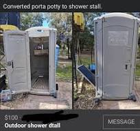 Converted porta potty to shower stall : r/redneckengineering