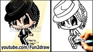 Michael Jackson Chibi Cartoon Drawing Lesson How To Draw People Tutorial Michael Jackson Cartoon Cartoon Drawings Drawing People