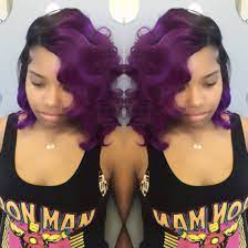 Pronto Quickweave Purple Bob Colored Hair Tips Quick Weave Hairstyles Natural Hair Weaves