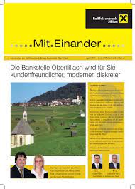 Kromě toho lze ověřit iban. Miteinander Obertilliach Druck3 Raiffeisenbank Sillian