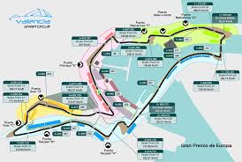 He'll start front of the grid on sunday, ahead of max verstappen and valtteri. Valencia F1 Track Map