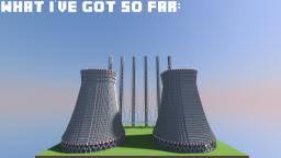 The nuclear reactor is located inside a containment building, not the cooling tower. Nuclear Power Plant Minecraft Map