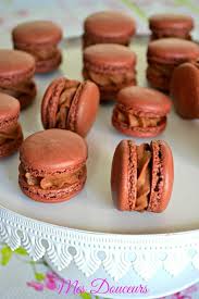 Macaron Chocolat Ganache Chocolat Caramel Mes Douceurs Macaron Chocolat Recette Macaron Macaron Facile