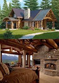 Wood And Stone Wooden House Design Log Homes House In The Woods
