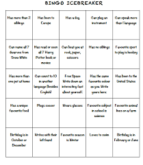 Bingo Icebreaker After School Club Activities School Age Activities After School Program