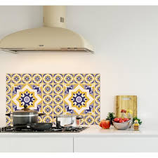 Maybe you would like to learn more about one of these? Credence De Cuisine Adhesive En Verre De Synthese Carreaux Vintage Bleu Et Jaune L 90 X H 50 Cm Cdiscount Bricolage