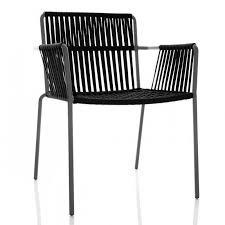 Kettal Net Armlehnstuhl Gartenstuhl Polyestergeflecht Schwarz Gestell Manganese Schwarz Ohne Kissen Outdoor Mobel Gartenmobel Gartenstuhle