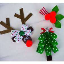 Merry Christmas Trio 2 Etsy Christmas Hair Bows Hair Bows Diy Bow