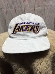 Los angeles lakers forward anthony davis underwent an mri today. Vintage Corduroy Los Angeles Lakers Hat Boardwalk Vintage