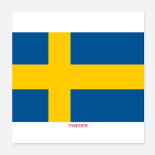 Diese naval ensign of sweden flagge wird standardmäßig mit hohlsaum ausgeliefert. Schweden Flagge Poster Spreadshirt