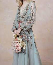 Dark Academia Embroidery Dress Western Dresses Mermaid Dresses