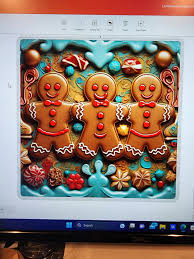 3D Gingerbread Men Wreath Sign