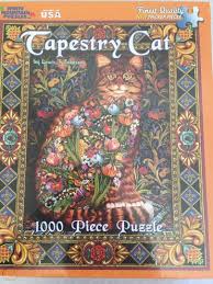 Lots of wonderful surprises can be found in this challenging tapestry cat jigsaw puzzle by artist lewis t. White Mountain Puzzles 1000 Piece Jigsaw Puzzle Tapestry Cat Brand New Sealed 1981925668