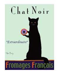 Chat Noir Black Cat Reproduction Pour Collectionneur Black Cat Black Cat Art Cat Art Print