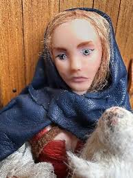 Dolls house miniature 1:12 ARTISAN lady peasant doll by ANNIE WILLIS FINE  DESIGN