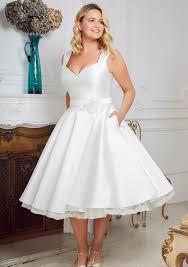 Plus Size Tea Length Mikado Plain Halter Neck Wedding Dress Available To Try And Order Any S Tea Length Wedding Dress Wedding Dresses London Tea Length Wedding