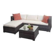 Dekoration für haus und garten sorgen für ein stimmungsvolles wohnerlebnis. Poly Rattan Garnitur Hwc F57 Balkon Garten Lounge Set Sofa Sitzgruppe Grau Kissen