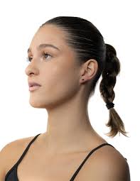 Broqueles de flor Mancini de oro con acabado brillante ónix