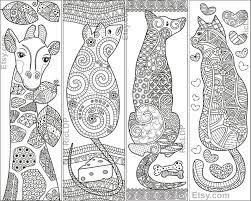 Animal coloring pages of various animals are fun, but they also help kids develop many important skills. Set Of 8 Animal Zentangle Coloring Bookmarks Fish Cat Dog Etsy In 2021 Coloring Bookmarks Animal Zentangle Coloring Bookmarks Free