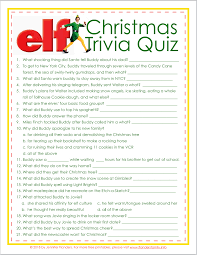 See how much you know about this cool season with the winter trivia quiz. Elf Trivia Christmas Quiz Free Printable Flanders Family Homelife