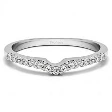 0 25 Carat Delicate Notched Contour Band Curved Rings Gold Diamond Wedding Band Tsavorite Engagement Ring Diamond Wedding Bands