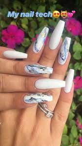 Marble Blue White Gold Long Acrylic Nails Coffin Nails Designs Marble Acrylic Nails Long Acrylic Nails