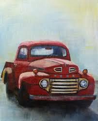 1948 50 Ford Pickup Truck Painting Truck Art Truck Paint Old Ford Truck