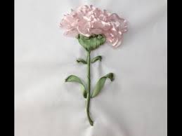 How To Make Carnation Flower Ribbon Embroidery Ribbon Embroidery Satin Ribbon Roses Ribbon Roses