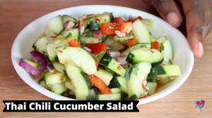 Thai Chili Cucumber Salad Youtube Cucumber Salad Cucumber Sweet Chili Thai