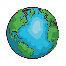 Mapa mundial de dibujos animados de globo | Vector Premium