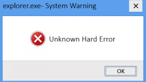 Reparar Erro Duro Desconhecido Windows 10