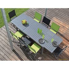 Multiprise de jardin pas cher. Salon De Jardin Equipe Table Rectangulaire Solem 268 Aluminium Avec Chaises Thema Achat Pas Cher