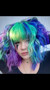 Halloween in June anyone! 🎃 , #halloweenhair #haircolorideas  #haircolorinspiration #colorfulhairideas #multicoloredhair #hairtrends  #vividhairstylist #vividhaircolor #pravanavivids #pravananeons ...