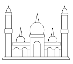 Mewarnai masjid kartun hitam putih www genialfoto com. Lukisan Masjid Kartun Cikimm Com