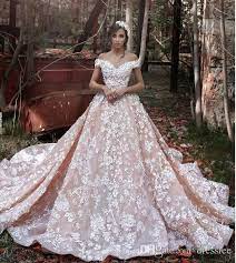 Blush Pink Lace Wedding Dress Wedding Dresses Blush Short Sleeve Wedding Dress Ball Gowns Wedding