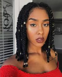 100 Cute Easy Hairstyles For Shoulder Length Hair Box Braids Styling Box Braids Hairstyles Short Box Braids