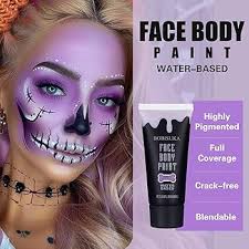 Amazon.com: BOBISUKA Light Purple Face Body Paint, Water Based Face  Painting for Art Theater Halloween Party Cosplay Clown SFX Makeup for Women  Adults, Non-Toxic Washable : Arts, Crafts & Sewing