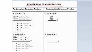 Pengurangan bersusun panjang kelas 2 sd. Penjumlahan Bilangan Ratusan Bersusun Panjang Dan Pendek Kelas 2 Sd Youtube