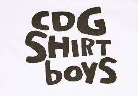 Comme Des Garcons Shirt Boys Logo Print T Shirt White L Playful
