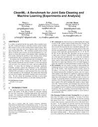 Machine learning is a subfield of computer science that deals with tasks such as pattern recognition, computer vision, speech recognition, text analytics and has a strong link with statistics and. Cleanml A Benchmark For Joint Data Cleaning And Machine Learning Experiments And Analysis Deepai