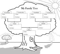 Tree Black And White Family Tree Diagram Family Tree