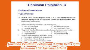 Kunci jawaban penjaskes kelas 7 semester 1 penilaian pelajaran 2 &mldr; Jawaban Penilaian Pelajaran 3 Pjok Kelas 7 Pg Halaman 157 Youtube